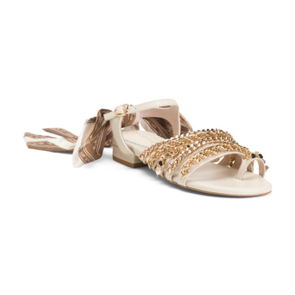 CECELIA NEW YORK Leather Ember Flat Sandals